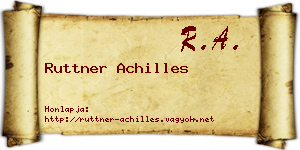 Ruttner Achilles névjegykártya